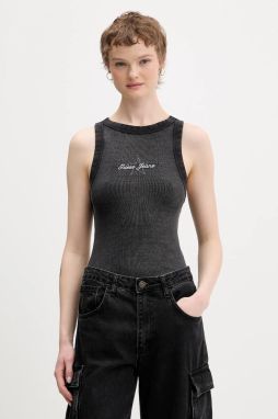 Top Guess Jeans čierna farba, W6RP23 KA0H1