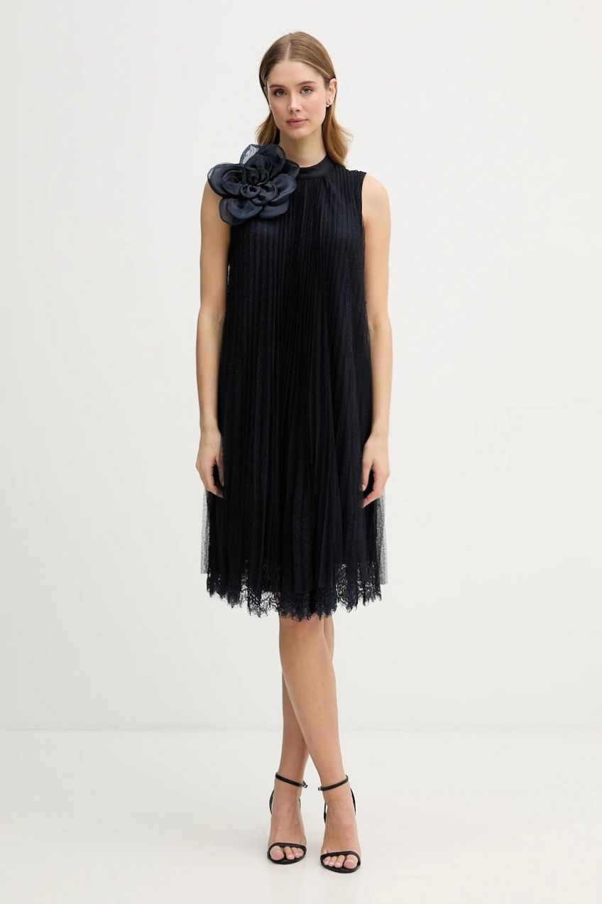 Šaty Joseph Ribkoff tmavomodrá farba, mini, áčkový strih, 261737