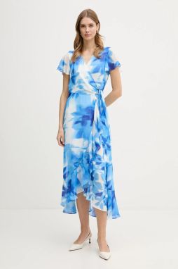 Šaty Joseph Ribkoff modrá farba, maxi, áčkový strih, 261739