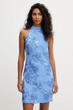 Šaty Rotate modrá farba, mini, priliehavé, 1160111321