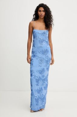 Šaty Rotate modrá farba, maxi, priliehavé, 1160091321