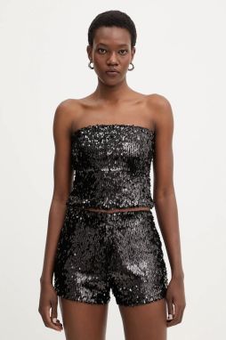 Blúzka Haveone čierna farba, jednofarebná, RMA-P054