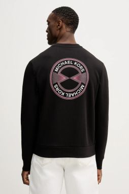 Mikina Michael Kors čierna farba, s potlačou, CR652G25MF