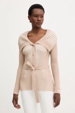 Kardigán Liu Jo béžová farba, TA6116 MS55N