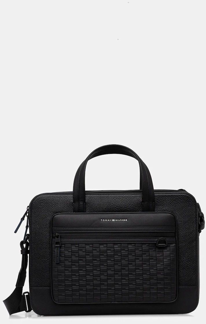 Puzdro Tommy Hilfiger čierna farba, AM0AM14002