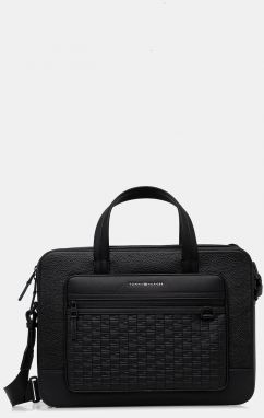 Puzdro Tommy Hilfiger čierna farba, AM0AM14002