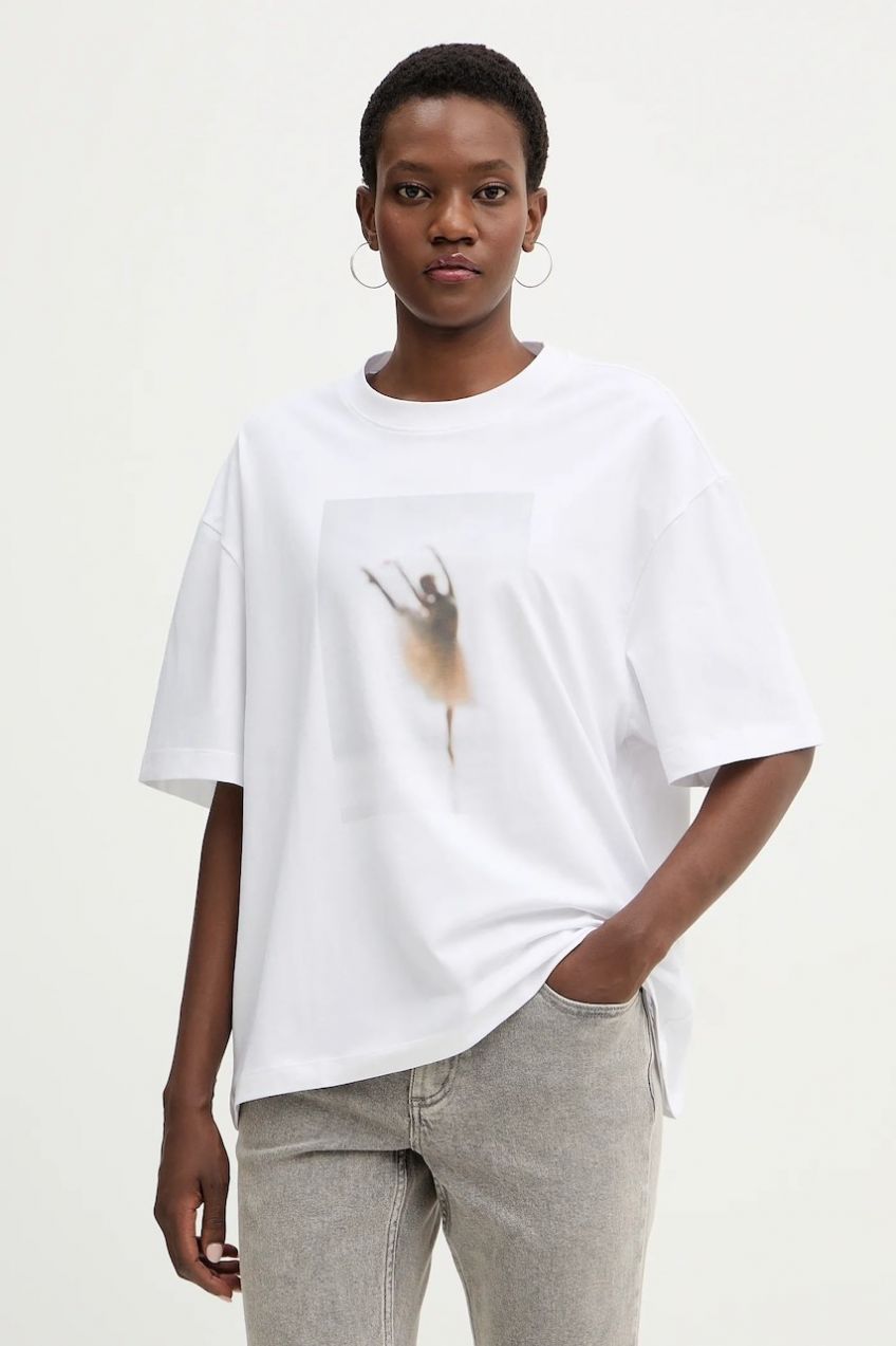 Tričko BOSS Orange C Eboys 1 dámske, biela farba, 50556978