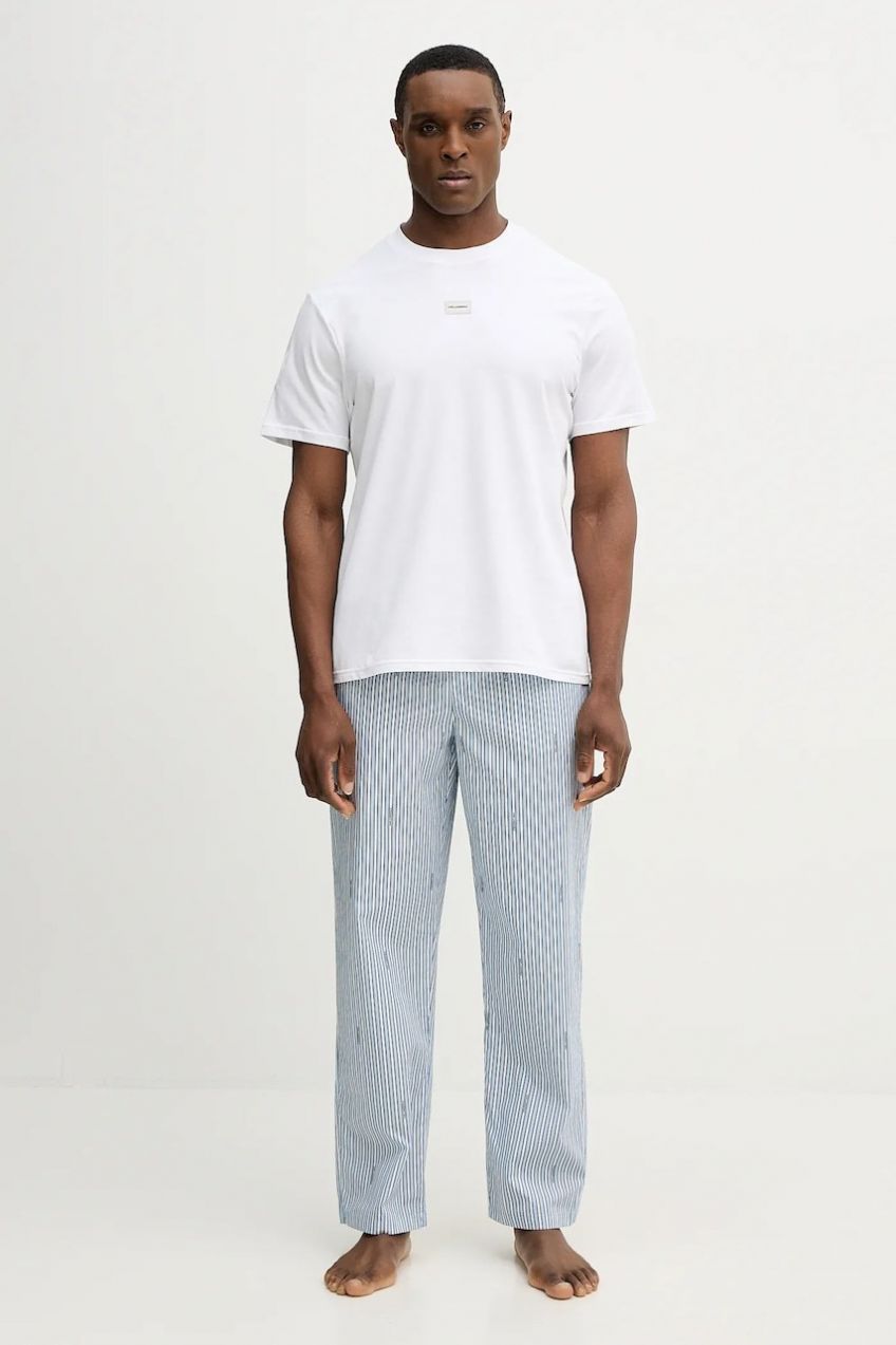 Pyžamo Karl Lagerfeld pánske, biela farba, vzorované, B1M45002