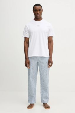 Pyžamo Karl Lagerfeld pánske, biela farba, vzorované, B1M45002