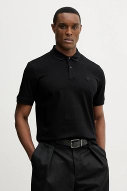 Bavlnené polo tričko BOSS C-Parris 98 čierna farba, jednofarebné, 50555300