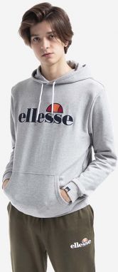 Mikina Ellesse Ferrer SHK13288-KHAKI, pánska, zelená farba, s kapucňou, jednofarebná