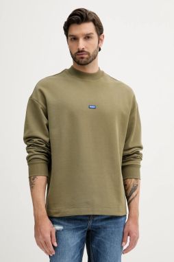 Bavlnená mikina Hugo Blue Nedro jednofarebná