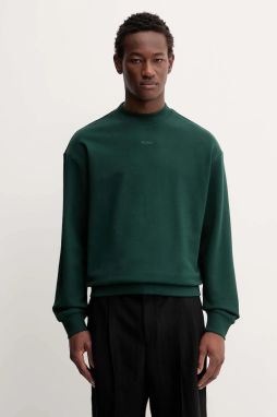 Bavlnená mikina HUGO Dapocrew modrá farba, jednofarebná, 50525892