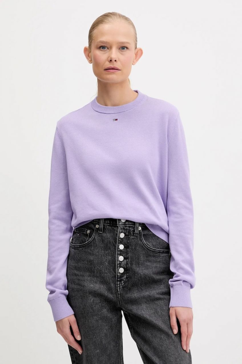 Bavlnený sveter Tommy Jeans ľahké, DW0DW20159