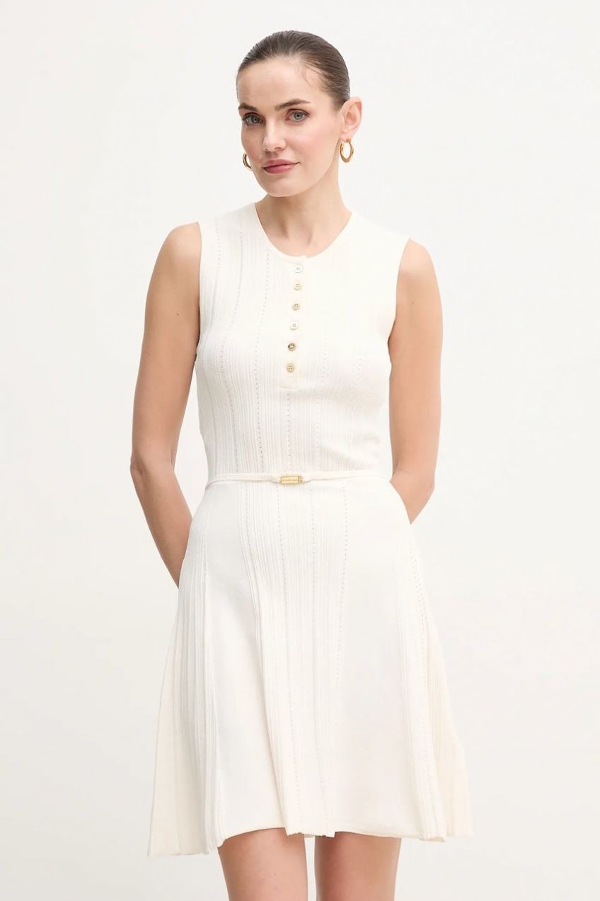 Šaty Marciano by Guess GIADA béžová farba, midi, áčkový strih, 5GGK26 5874Z