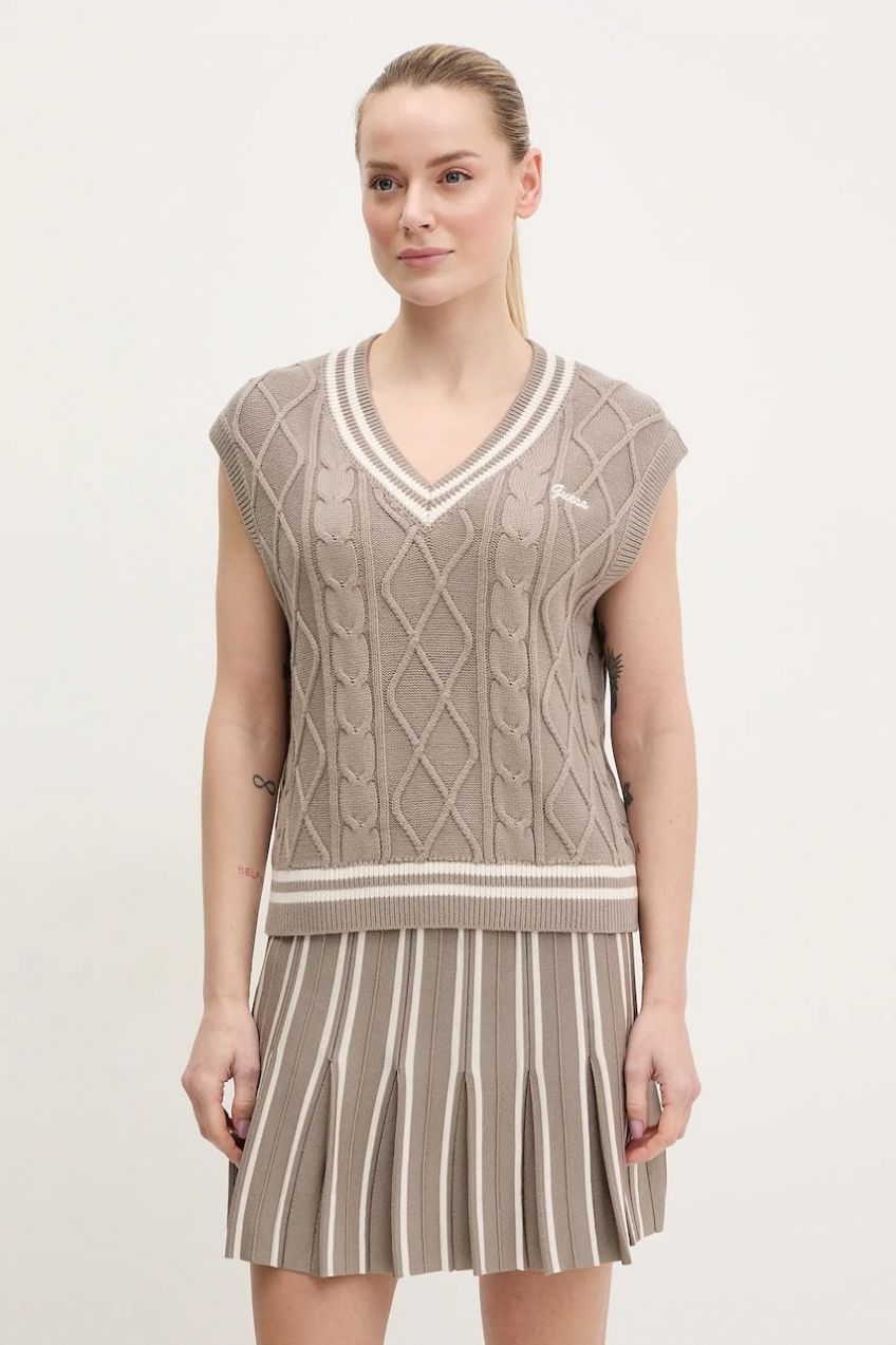 Vesta Guess dámska, šedá farba, V5GR00 Z3FB1