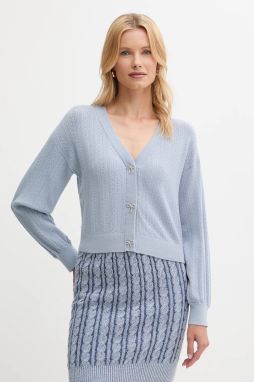 Kardigán Guess LYLA fialová farba, ľahký, W5YR01 Z2ZK2