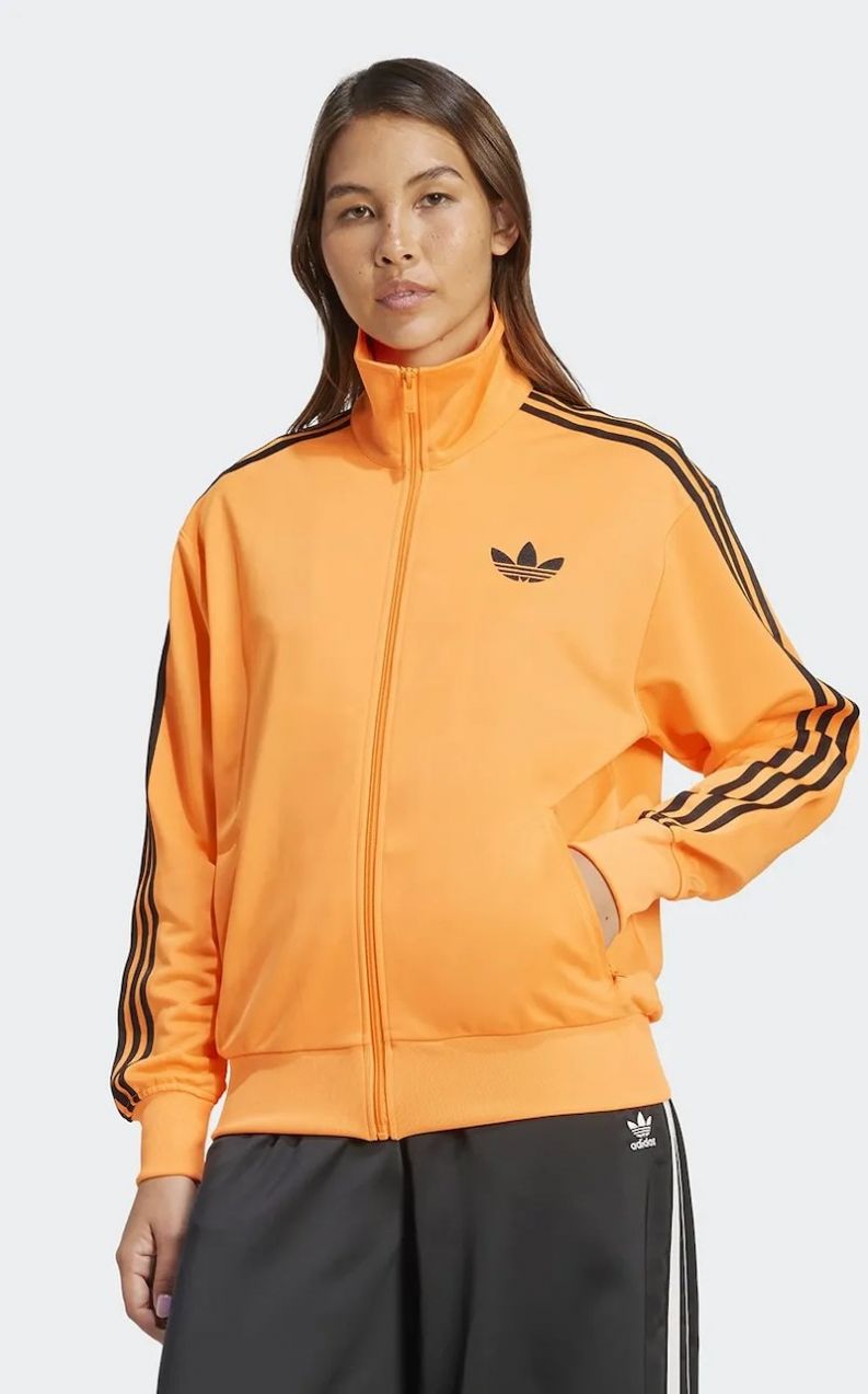Mikina adidas Originals Firebird oranžová farba, s nášivkou, JX7862