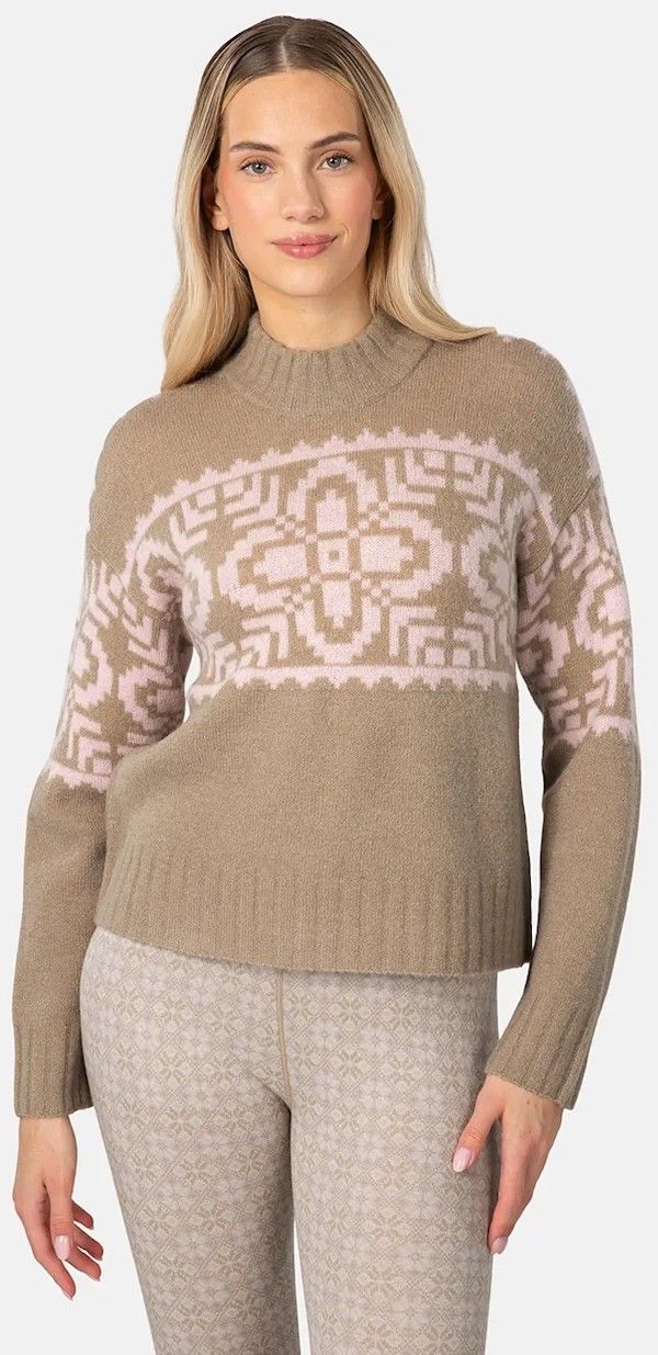 Sveter s prímesou vlny Kari Traa DISA zelená farba, s polorolákom, 623885