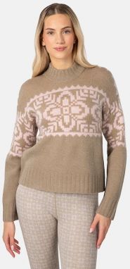 Sveter s prímesou vlny Kari Traa DISA zelená farba, s polorolákom, 623885