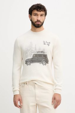 Sveter s prímesou vlny MC2 Saint Barth šedá farba, ľahké, HER0022