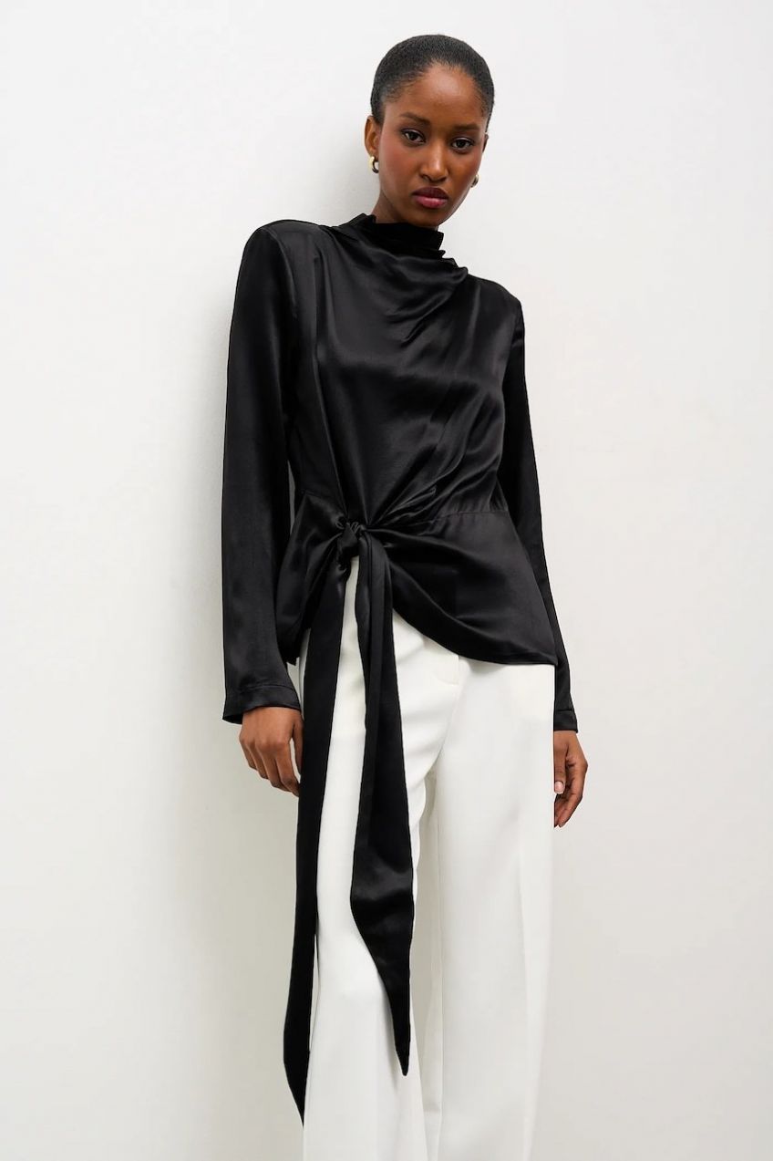 Blúzka Answear.LAB čierna farba, jednofarebná
