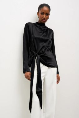 Blúzka Answear.LAB čierna farba, jednofarebná