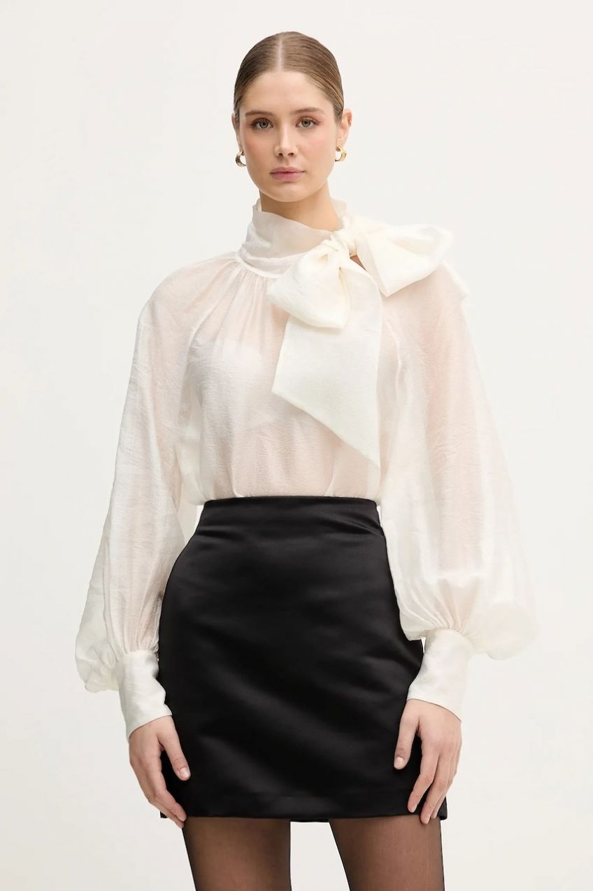 Blúzka IBlues EDRO béžová farba, jednofarebná, 2527116015200