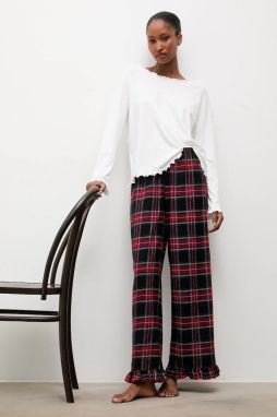 Bavlnené pyžamo Answear.LAB červená farba, čipkované