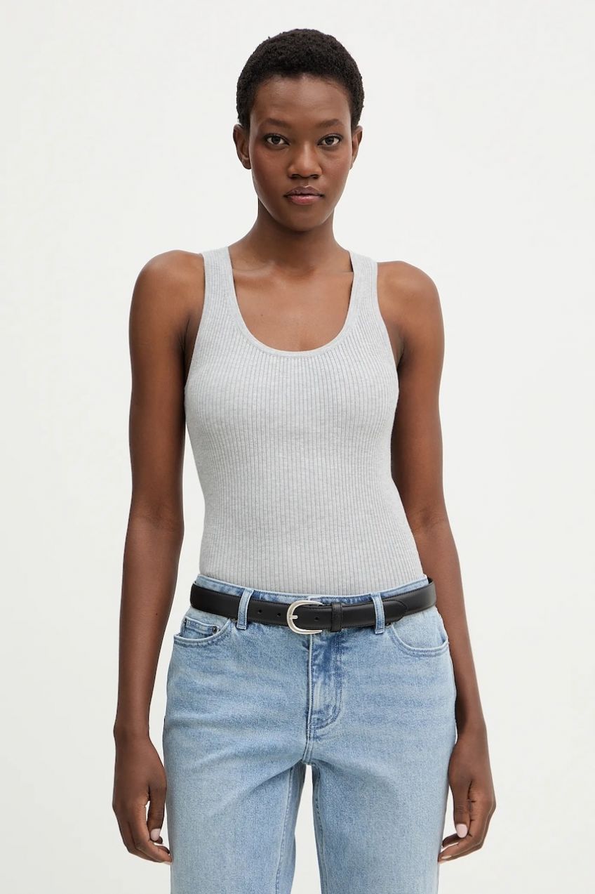 Top MICHAEL Michael Kors šedá farba, MR561567BX