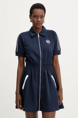 Šaty MICHAEL Michael Kors tmavomodrá farba, mini, áčkový strih, MR683H5K8N