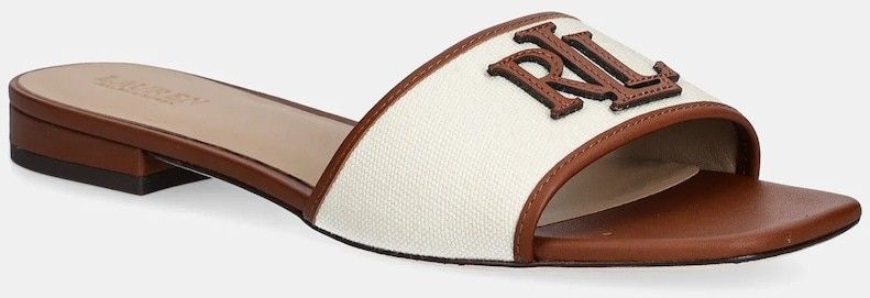Šľapky Lauren Ralph Lauren Everley Sld2 hnedá farba, 802P04395003