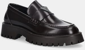 Kožené mokasíny Guess GORIZIA III hnedá farba, FMPGOR LEA14