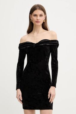 Šaty Guess čierna farba, mini, priliehavé, W6PK1M KJ170