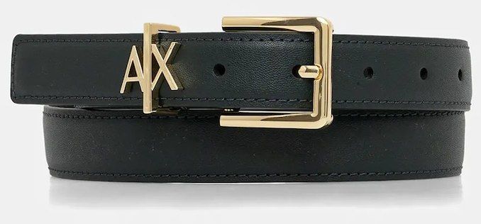 Kožený opasok Armani Exchange čierna farba, 941182 4R759