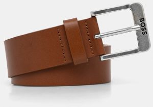 Kožený opasok BOSS Jemio_Sz40 pánsky, hnedá farba, 50512795