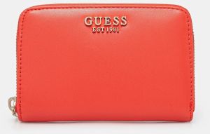 Peňaženka Guess LAUREL dámska, oranžová farba, SWVC85 00140