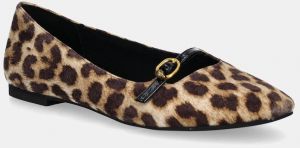 Semišové baleríny Kurt Geiger London Flexi Ballerina béžová farba, 3942439289