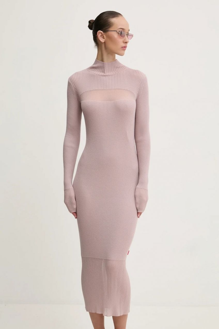 Vlnené šaty Diesel M-SLINT DRESS