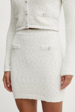 Sukňa Guess DOROTHY béžová farba, mini, puzdrová, W5RD45 Z3L21