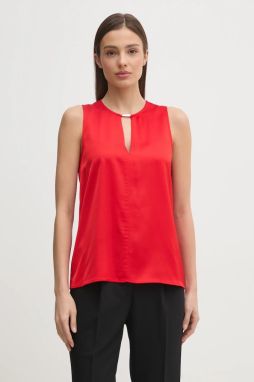 Blúzka Calvin Klein dámska, červená farba, jednofarebná, K20K208190
