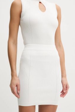 Sukňa Guess MALIA béžová farba, mini, puzdrová, W5GD88 Z3L10