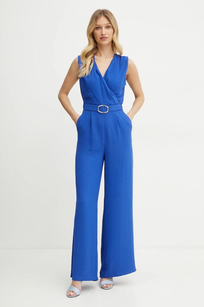 Overal Morgan PILOU.F fialová farba, v výstrih, PILOU.F