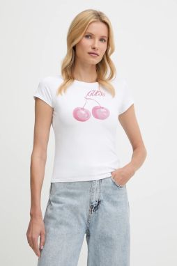 Tričko Guess dámske, biela farba, W5YI30 K49A1