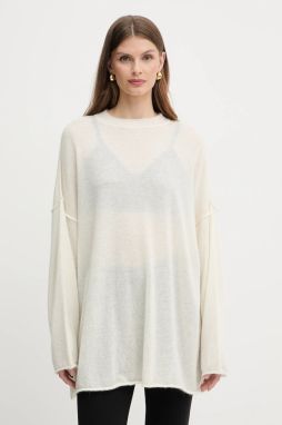 Vlnený sveter Pinko béžová farba, ľahký, 105749 A2UN