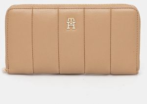Peňaženka Tommy Hilfiger dámska, béžová farba, AW0AW17747