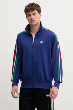 Mikina adidas Originals Firebird modrá farba, s nášivkou, KD3846