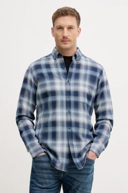 Bavlnená košeľa BOSS Orange Rickert_M modrá farba, regular, s golierom button-down, 50552983