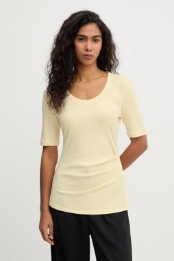 Tričko Calvin Klein dámske, žltá farba, LV044E267G