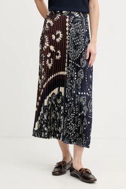 Sukňa Weekend Max Mara MILORD modrá farba, maxi, áčkový strih, 2615101011600